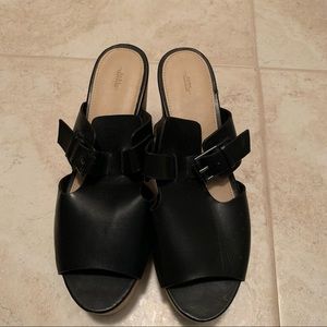 Zara Black Platform Sandalet Size:8.